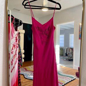 Vintage Betsey Johnson Evening Rhinestone Bow Dress